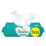 Влажные салфетки Pampers Sensitive 52 шт (8001841041391)