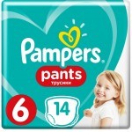 Подгузники Pampers трусики Pants Extra Large Размер 6 (15+ кг), 14 шт (8001090414359)