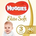 Подгузник Huggies Elite Soft 3 (5-9 кг ) Jumbo 40 шт (5029053547770)