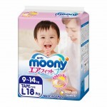 Подгузник Moony L (9-14 кг) 18 шт (4903111277704)