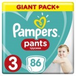 Подгузник Pampers трусики Pants Midi Размер 3 (6-11 кг), 86 шт (8001090994295)