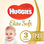 Подгузник Huggies Elite Soft 3 Mega (5-9 кг) 72 шт (5029053578095)