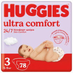 Подгузник Huggies Ultra Comfort 3 (5-9 кг) Mega 78 шт (5029053548760)
