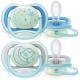 Пустышка Philips AVENT Ultra Air Ночная 6-18 мес для мальчиков/нейтральная 2 шт (SCF376/21)