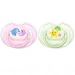 Пустышка Philips AVENT Classic для девочек 0-6 мес 2 шт (SCF169/36)