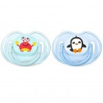 Пустышка Philips AVENT Classic для мальчиков 0-6 мес 2 шт (SCF169/35) Пустышка Philips AVENT Classic для мальчиков 0-6 мес 2 шт (SCF169/35)