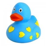 Игрушка для ванной LiLaLu Голубая утка в сердечках (L1042)