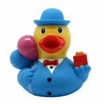 Игрушка для ванной LiLaLu Утка Подарок (L1818)