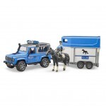Спецтехника Bruder Land Rover Defender с прицепом и фигурка полицейского с лоша (02588) Спецтехника Bruder Land Rover Defender с прицепом и фигурка полицейского с лоша (02588)