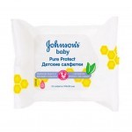 Влажные салфетки Johnson’s Baby Pure Protect 25 шт (3574661165738)