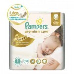 Подгузники Pampers Premium Care New Born Размер 1 (2-5 кг), 88 шт (4015400741602) Подгузники Pampers Premium Care New Born Размер 1 (2-5 кг), 88 шт (4015400741602)