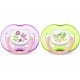 Пустушка Philips AVENT Freeflow 18 мес+ для девочек 2 шт (SCF186/25)