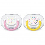 Пустышка Philips AVENT Современная 6-18 мес для девочек 2 шт (SCF180/28)