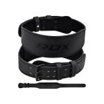 Атлетический пояс RDX 4 шкіряний Full Black L (WBS-4FB-L) Атлетический пояс RDX 4 шкіряний Full Black L (WBS-4FB-L)
