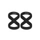 Кистевые лямки RDX Gym Lifting 8 Figure Straps Gray S (WAC-W8G-S)