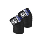 Бинт для спорта RDX Gym Knee Wrap R11 Black/Blue (WAH-KR11BU)