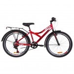 Велосипед Discovery 24" FLINT MC Vbr рама-14" 2019 красно-белый с черным (баг.) (OPS-DIS-24-127)
