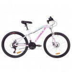 Велосипед Formula 26" MYSTIQUE 1.0 AM DD рама-13,5" 2019 бело-голубой с фиол. (OPS-FR-26-318)