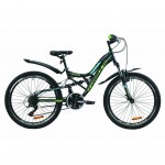 Велосипед Formula 24" ATLAS AM2 Vbr рама-14" St 2020 антрацитово-зеленый с бир (OPS-FR-24-195)