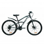 Велосипед Formula 26" BLAZE AM2 DD рама-15" St 2020 черно-серый с белым (OPS-FR-26-382)