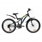 Велосипед Discovery 24" ROCKET AM2 DD рама-15" St 2020 черно-желтый с бирюзовым (OPS-DIS-24-185)