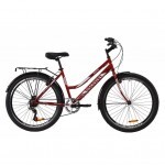 Велосипед Discovery 26" PRESTIGE WOMAN Vbr рама-17" St 2020 рубиновый + багажник (OPS-DIS-26-243)
