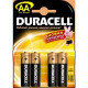 Батарейка Duracell AA лужні 4 шт. в упаковці (5000394052536 / 81551270)