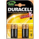Батарейка Duracell AAA лужні 4 шт. в упаковці (5000394052543 / 81545421)