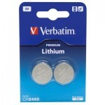 Батарейка Verbatim CR 2450 Lithium 3V * 2 (49938)