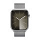Смарт-часы Apple Watch Series 9 GPS + LTE 45mm Silver Stainless Steel Case with Silver Milanese Loop (MRMQ3)