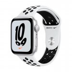 Смарт-часы Apple Watch Nike SE 44mm Silver Aluminium Case with Pure Platinum Black Nike Sport Band (MKQ73)