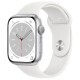 Смарт-часы Apple Watch Series 8 GPS, 45mm Silver Aluminium Case With White Sport Band (MP6N3)