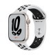 Смарт-часы Apple Watch Nike Series 7 GPS, 41mm Starlight Aluminium Case With Nike Sport Band Pure Platinum/Black (MKN33)