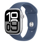 Смарт-часы Apple Watch Series 10 GPS 46мм Silver Aluminium Case with Denim Sport Band M/L (MWWM3)